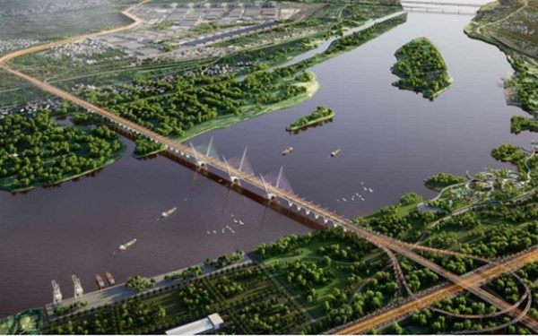 Tháng 10, Hà Nội sẽ khởi công 'siêu cầu' 7.300 tỷ bắc qua sông Hồng, rộng 8 làn xe, nối Bắc Từ Liêm với Đông Anh